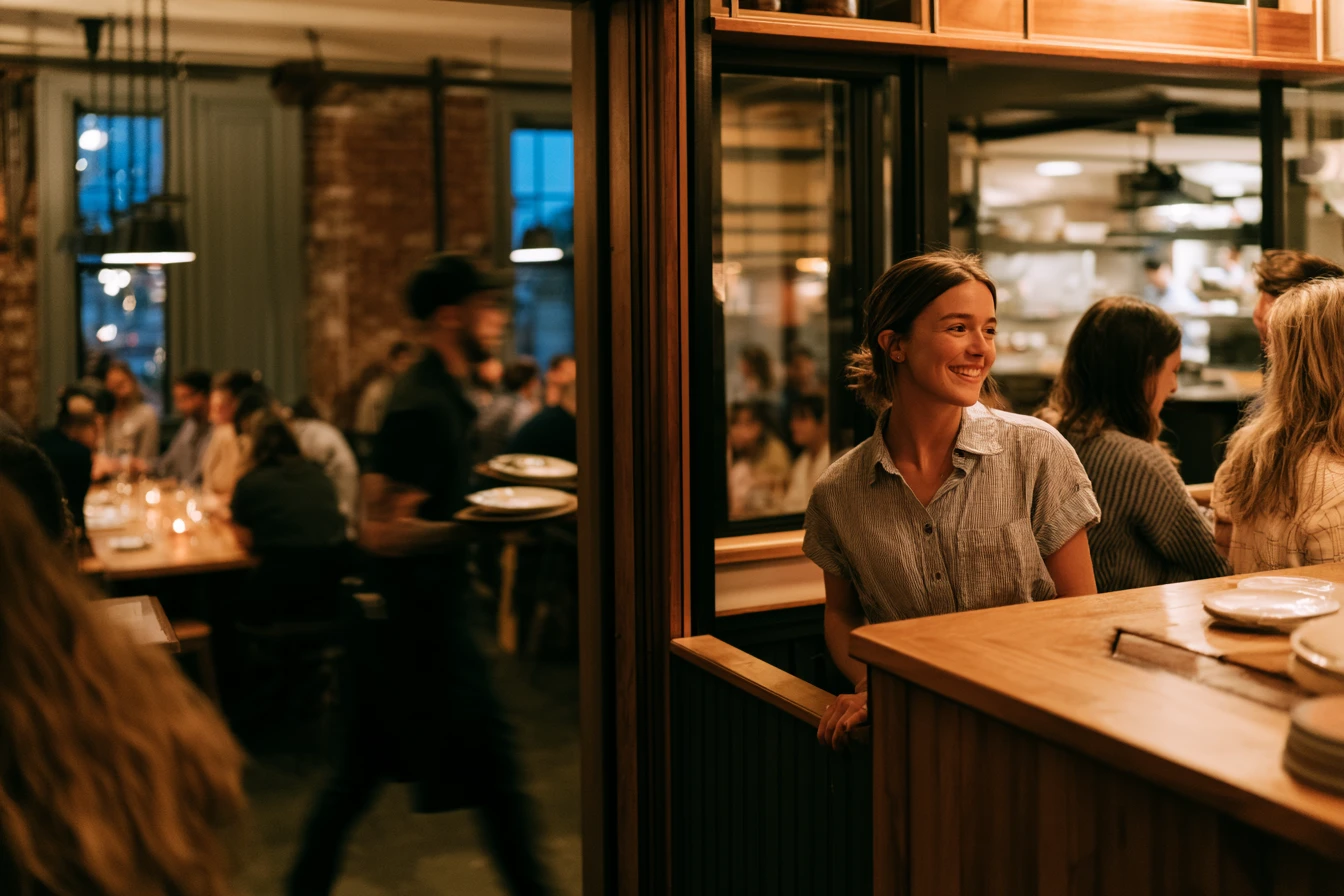 Just before service at an independent restaurant