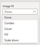 Power BI Image Pro showing fit and layout options
