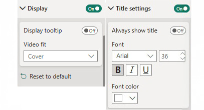Power BI Video visual with custom aspect ratio and styling